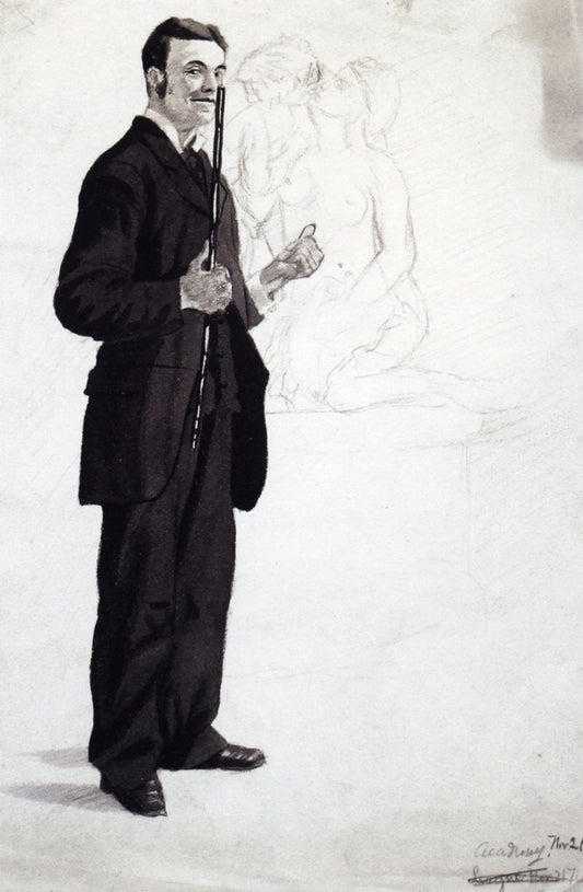 Art Instructor, vintage artwork by Charles Ethan Porter, 12x8" (A4) Poster