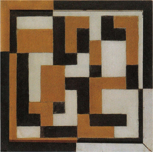 Compositie (Composition), vintage artwork by Theo van Doesburg, 12x8" (A4) Poster