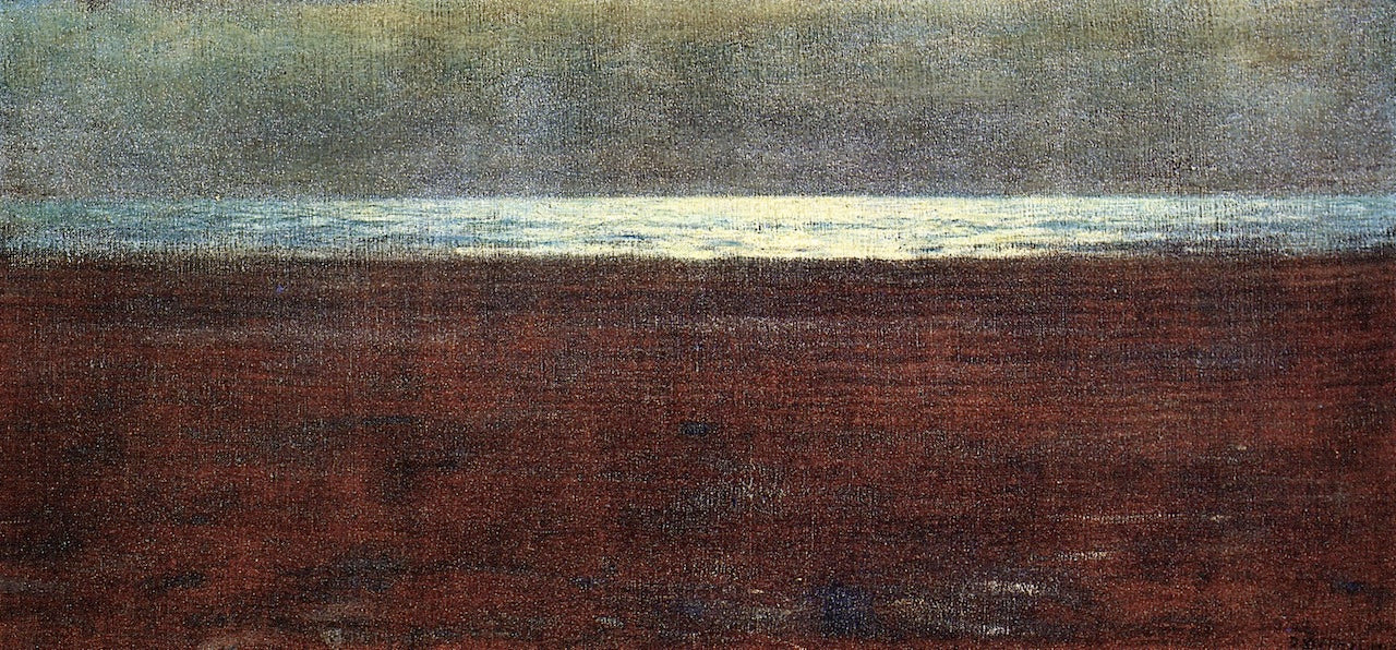 The Sea: Night, vintage artwork by Dwight W. Tryon, 12x8" (A4) Poster
