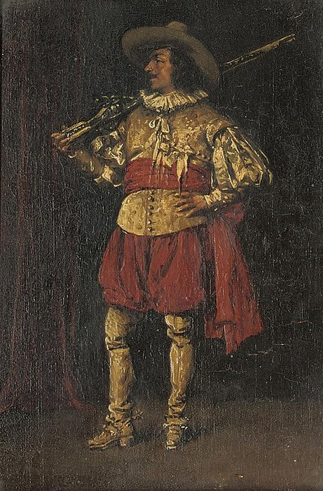 The Dashing Cavalier, vintage artwork by Jean-Louis Ernest Meissonier, A3 (16x12") Poster Print
