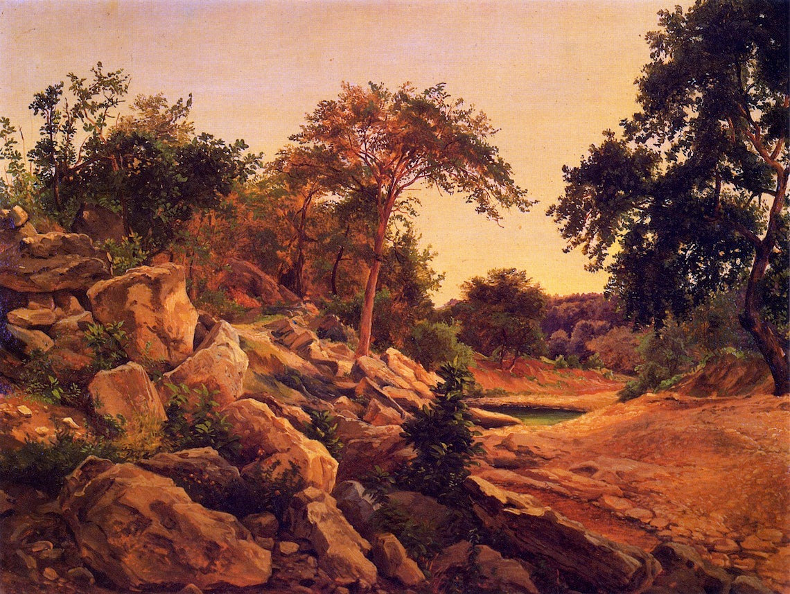 On Shoal Creek, Austin, vintage artwork by Herman Lungkwitz, A3 (16x12") Poster Print