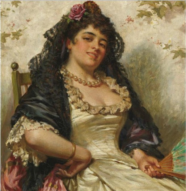 The Belle of Valentia, vintage artwork by John Bagnold Burgess, 12x8" (A4) Poster