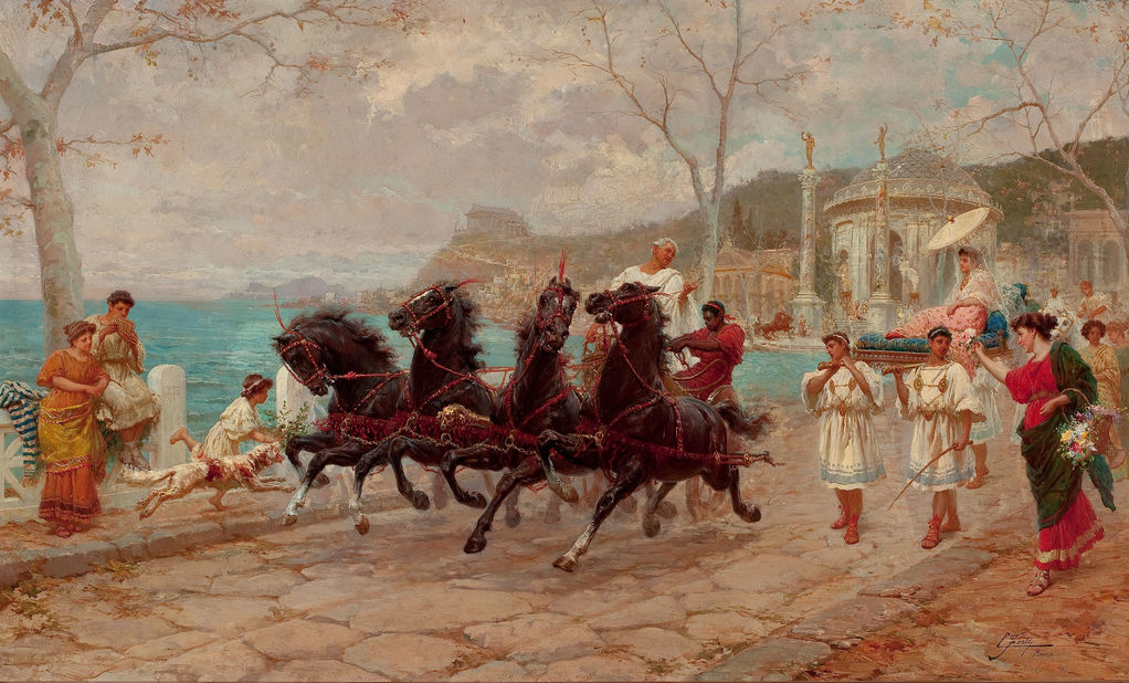Parade Scene, Rome by Edouardo Ettore Forti,16x12(A3) Poster