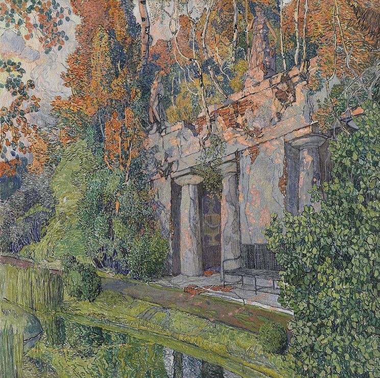 The Old Park, vintage artwork by Alexander Golovin, 12x8" (A4) Poster
