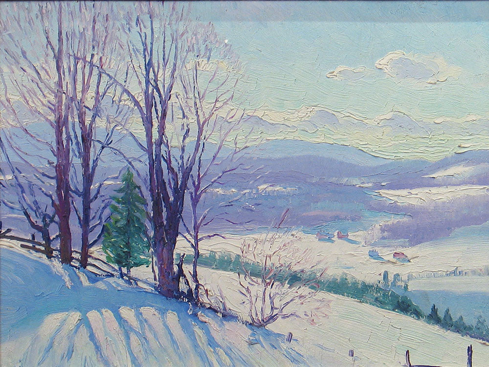 Mount Mansfield, Vermont, vintage artwork by Gerrit Albertus Beneker, 12x8" (A4) Poster