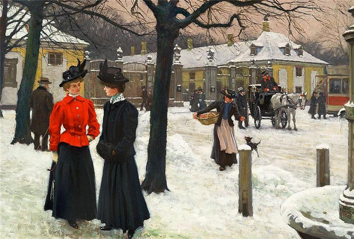 At Frederiksberg Rundel by Paul-Gustave Fischer,A3(16x12