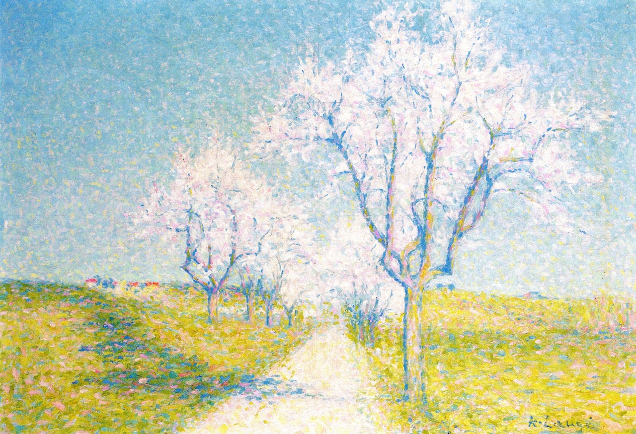 Trees in Flower by Achille Lauge,A3(16x12")Poster