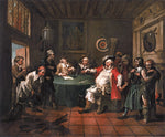 Falstaff Examining His Recruits, vintage artwork by William Hogarth, 12x8" (A4) Poster