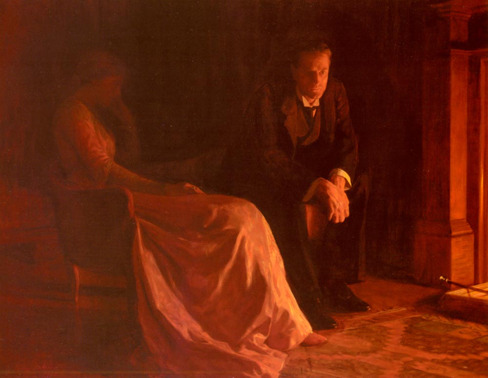 The Confession, vintage artwork by John Maler Collier, 12x8" (A4) Poster
