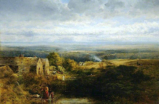 The Valley of the Dee, vintage artwork by Robert Tonge, 12x8" (A4) Poster