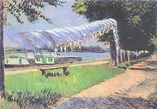Laundry Drying, vintage artwork by Gustave Caillebotte, 12x8" (A4) Poster