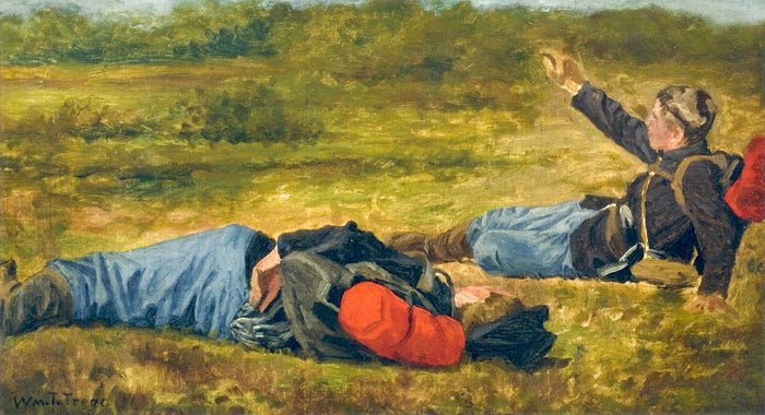 Wounded Soldiers (study) by William Trego,A3(16x12