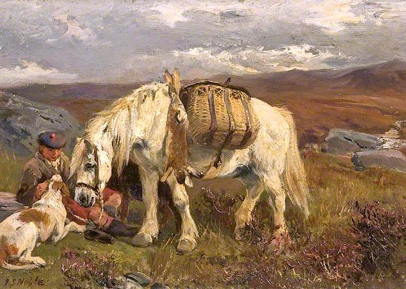 The Keeper's Pony, vintage artwork by John Sargent Noble, 12x8" (A4) Poster