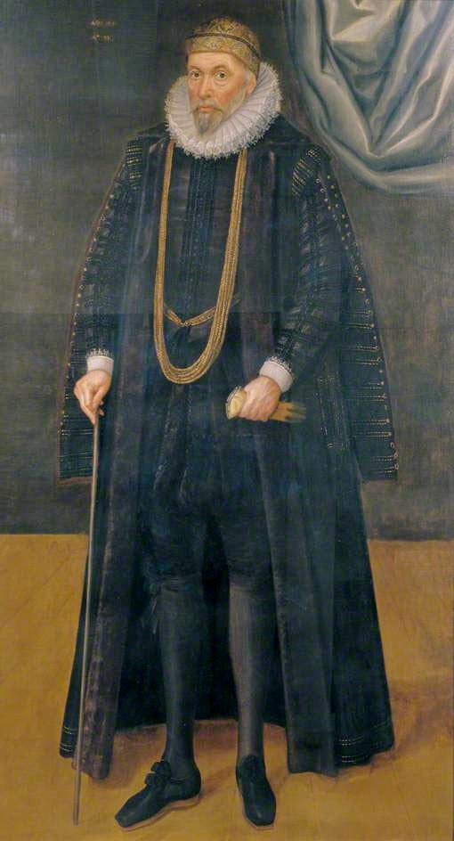 Sir John Garrard, Lord Mayer of London, 1601, vintage artwork by Daniël Mijtens, 12x8" (A4) Poster