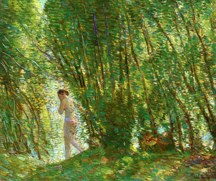 At Sunset, vintage artwork by Childe Hassam, 12x8" (A4) Poster