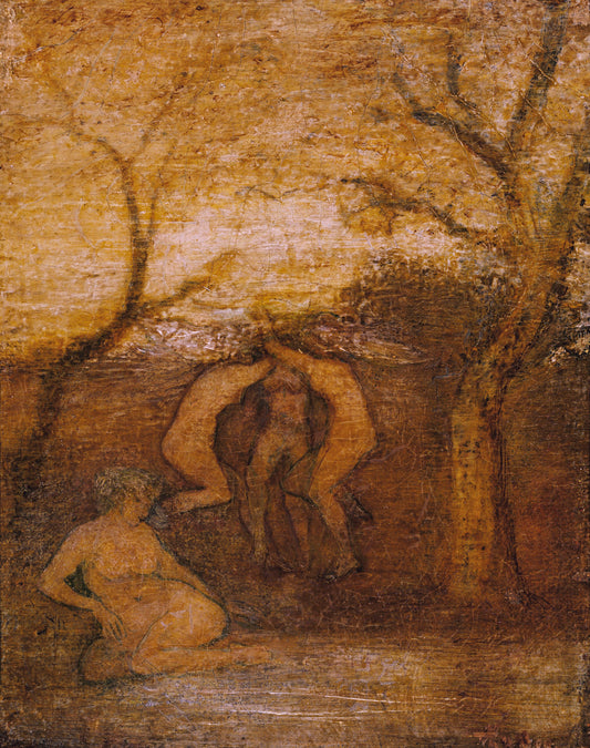 Dancing Dryads, vintage artwork by Albert Pinkham Ryder, 12x8" (A4) Poster
