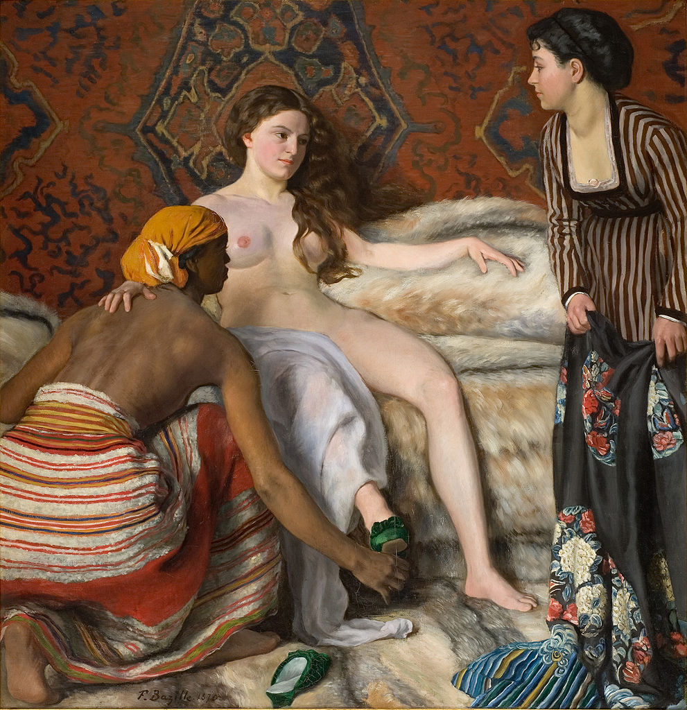La Toilette, vintage artwork by Jean Frederic Bazille, 12x8" (A4) Poster
