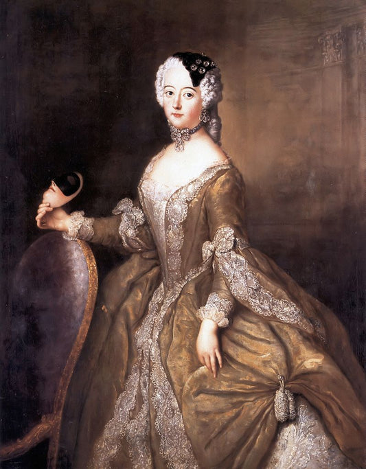 Luise Ulrike of Prussia, Queen of Sweden, vintage artwork by Antoine Pesne, 12x8" (A4) Poster
