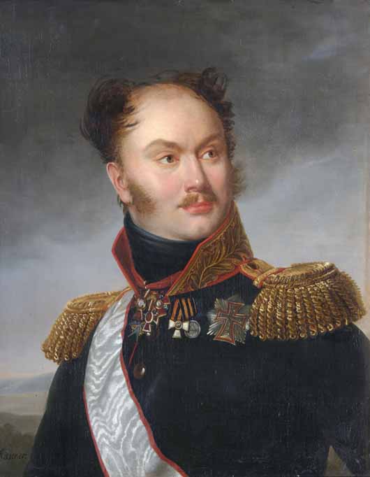 Portrait of Mikhail Orlov, vintage artwork by Henri-François Riesener, 12x8" (A4) Poster