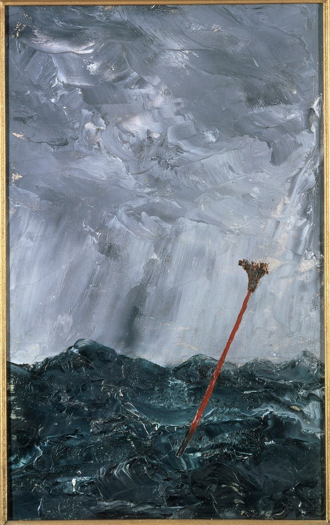 Stormy Sea. Broom Buoy, vintage artwork by August Strindberg, 12x8" (A4) Poster