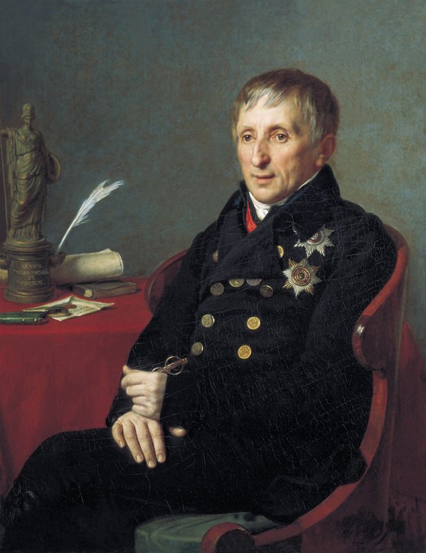 Portrait of Alexei Olenin, vintage artwork by Alexander Varnek, 12x8" (A4) Poster