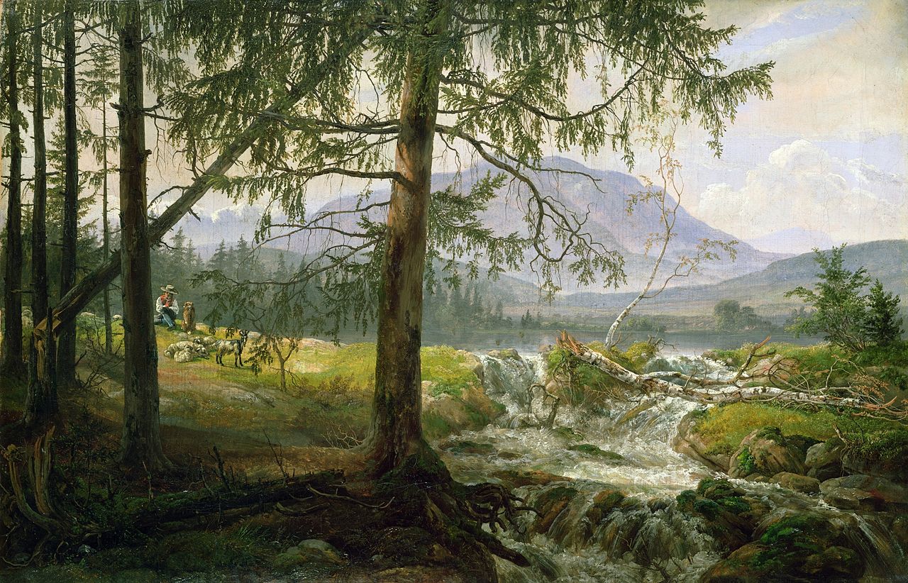Northern Landscape, vintage artwork by Johan Christian Claussen Dahl, A3 (16x12") Poster Print