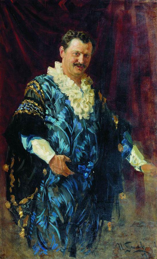 Portrait of A.L. Durov, vintage artwork by Ivan Kulikov, 12x8" (A4) Poster