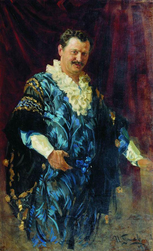 Portrait of A.L. Durov, vintage artwork by Ivan Kulikov, 12x8" (A4) Poster
