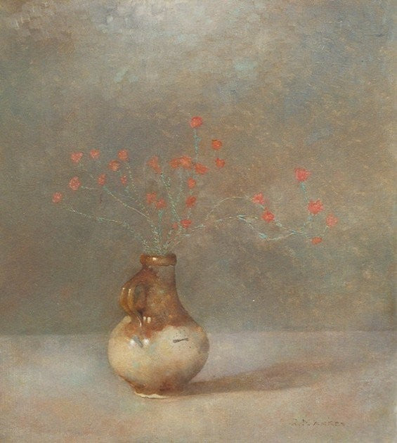 Still-life of Camellias in a Copper Vase by Jan Mankes,16x12(A3) Poster