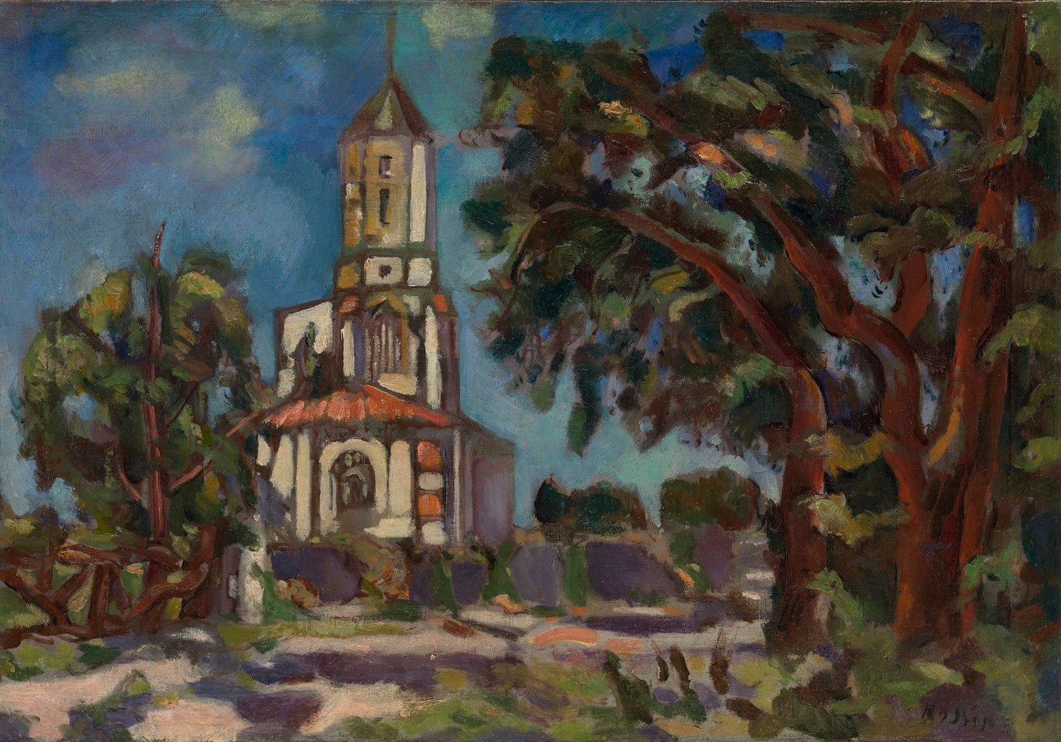 Church in Arcachon, France by Vladimir Baranoff-Rossine,16x12(A3) Poster