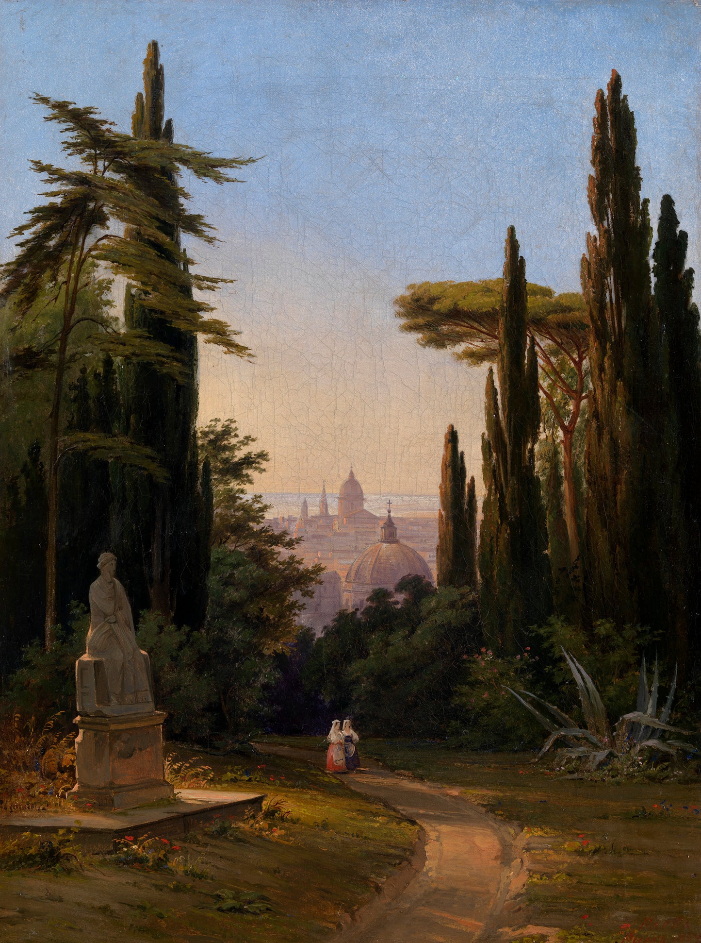 Gardens in Rome, vintage artwork by Vasily Raev, A3 (16x12") Poster Print