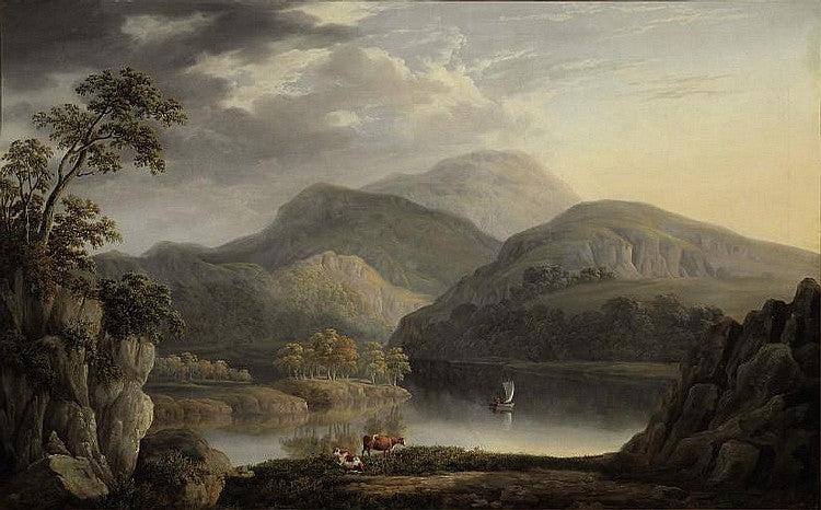A Lakland Landscape, vintage artwork by Joseph Francis Gilbert, 12x8" (A4) Poster