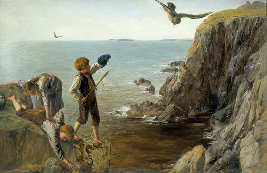 The Bonxie, Shetland, vintage artwork by James Clarke Hook, R.A., A3 (16x12") Poster Print