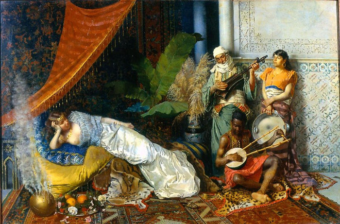 Harem Scene by Eugenio Zampighi,A3(16x12