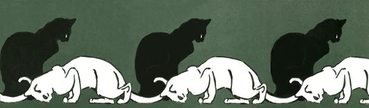 Frise de chats, vintage artwork by Theophile-Alexandre Steinlen, 12x8" (A4) Poster
