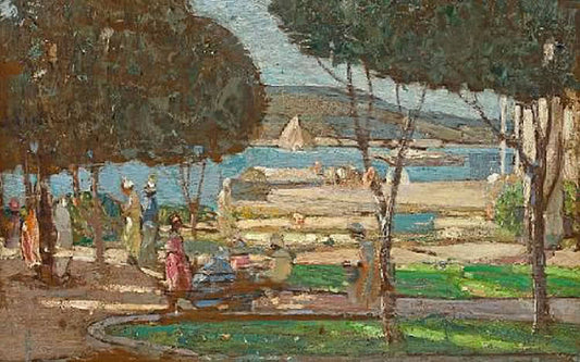 Charlotte Amelie, St. Thomas, vintage artwork by Richard Edward Miller, 12x8" (A4) Poster