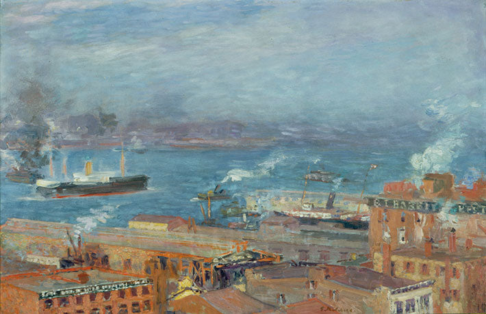 Hudson River, vintage artwork by Gari Melchers, 12x8" (A4) Poster