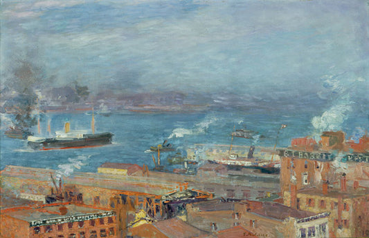 Hudson River, vintage artwork by Gari Melchers, 12x8" (A4) Poster