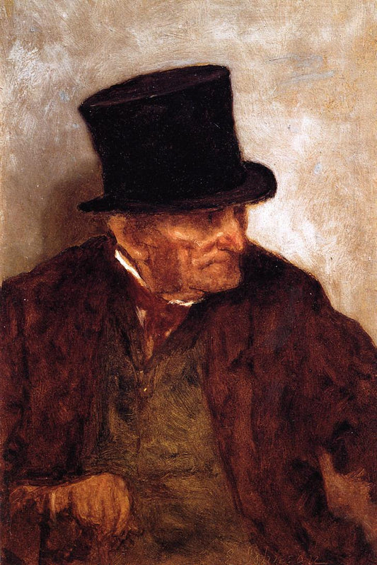 Captain Nathan H. Manter, vintage artwork by Eastman Johnson, 12x8" (A4) Poster