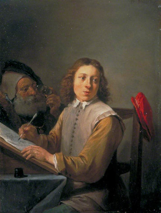 The Five Senses:  Sight, vintage artwork by David Teniers (II), 12x8" (A4) Poster