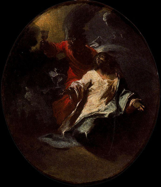 The Agony of Christ in the Garden, vintage artwork by Giuseppe Bazzani, 12x8" (A4) Poster
