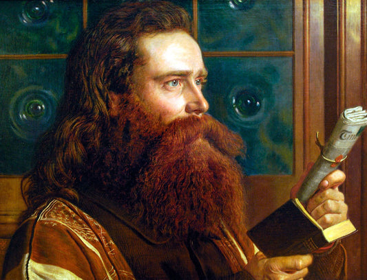 Portrait of Henry Wentworth Monk, vintage artwork by William Holman Hunt, 12x8" (A4) Poster