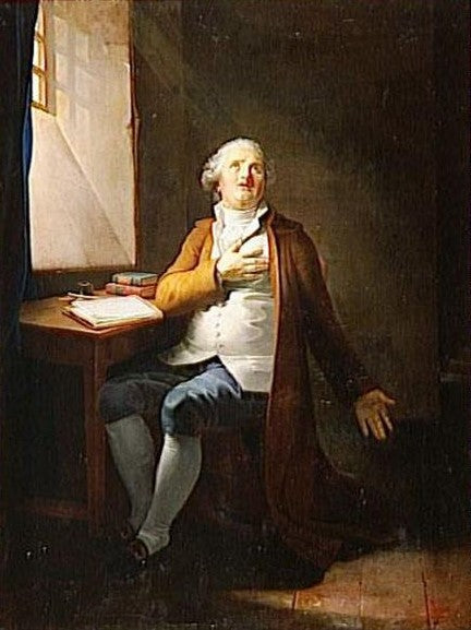 Louis XVI in the Temple, vintage artwork by Henri-Pierre Danloux, 12x8" (A4) Poster