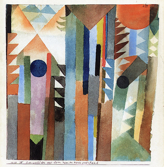 Der Wald der aus dem Samenkorn entstand, vintage artwork by Paul Klee, 12x8" (A4) Poster