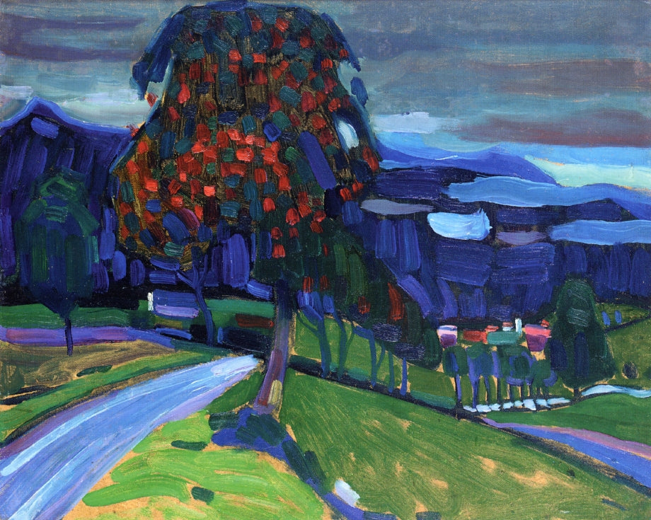 Autumn near Murnau, vintage artwork by Wassily Kandinsky, 12x8" (A4) Poster