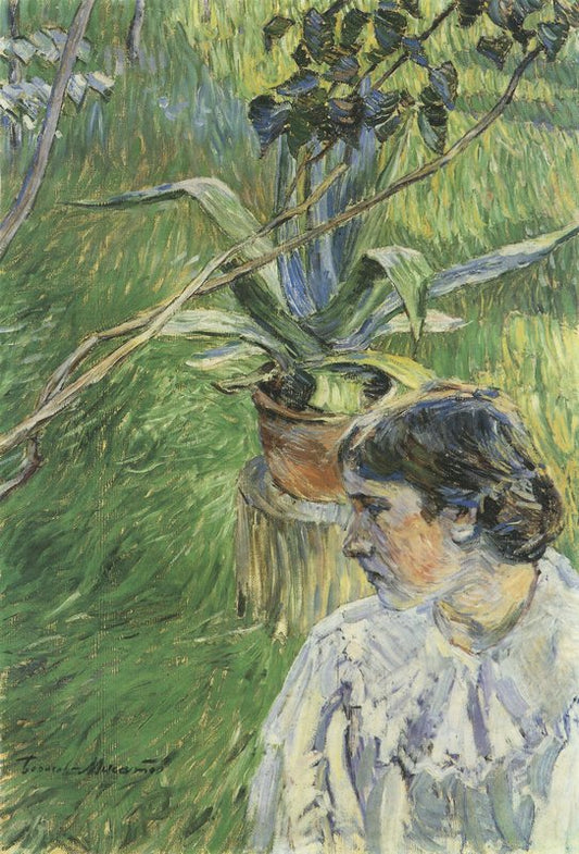 Girl with Agave by Viktor Elpidiforovich Borisov-Musatov,A3(16x12")Poster