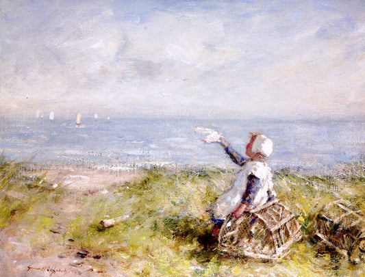 A Fond Farewell, vintage artwork by Robert Gemmell Hutchison R.S.A. R.S.W., 12x8" (A4) Poster