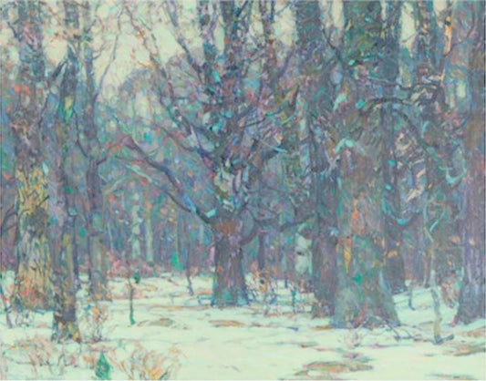 Winter Woodland, vintage artwork by John F. Carlson, 12x8" (A4) Poster