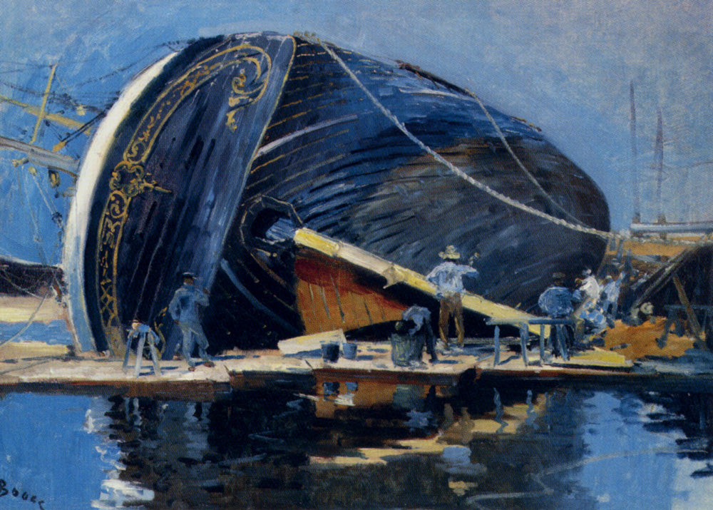 The Ship Builders by Frank Myers Boggs,A3(16x12")Poster