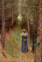 Pine Forest in Tyrol, vintage artwork by Bertha Wegmann, 12x8" (A4) Poster